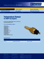 Sales & Service Bulletin Temperature Sensor for MAN® Gas Engines